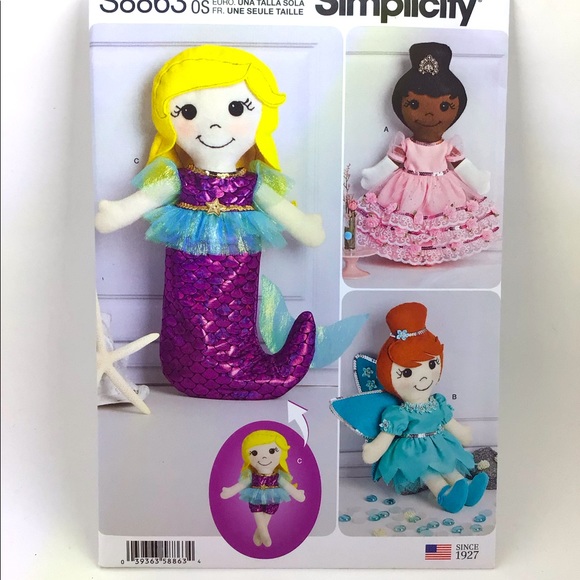 SIMPLICITY PATTERN 8863 - Stuffed Dolls - Picture 7 of 7